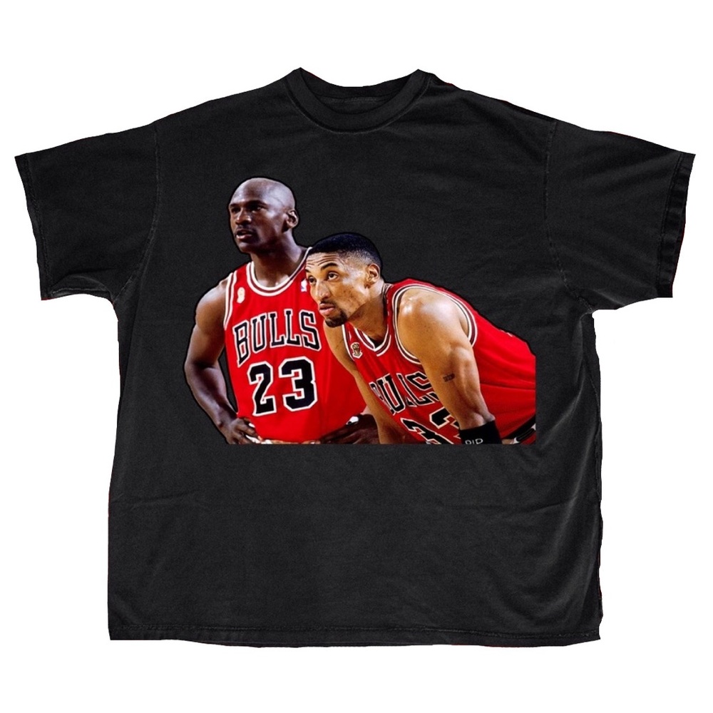 Vintage 90s Chicago Bulls MJ Pippen Basketball T Shirt Men’s Large NBA Tee